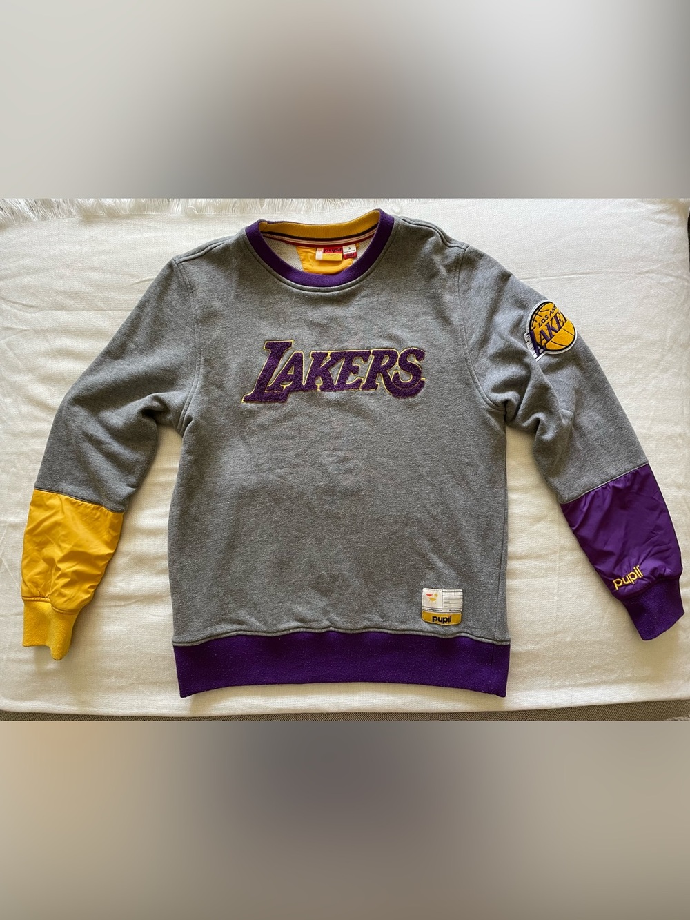 Lakers Crewneck Sweatshirt - Gray & Purple